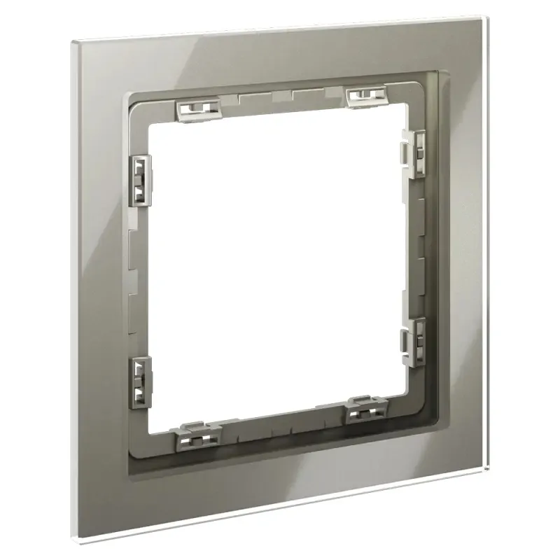 VLS110104 Рамка установочная Voltum S70 Glass на 1 пост ШЁЛК, СТЕКЛО