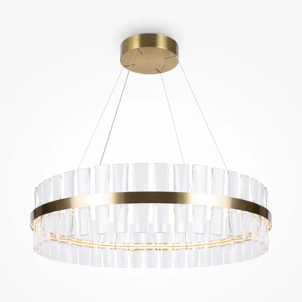 MOD173PL-L60BS3K Подвесной Светильник Modern 3000K 120.0° IP 20 Металл, Хрусталь LED Латунь Прозрачный 60Вт