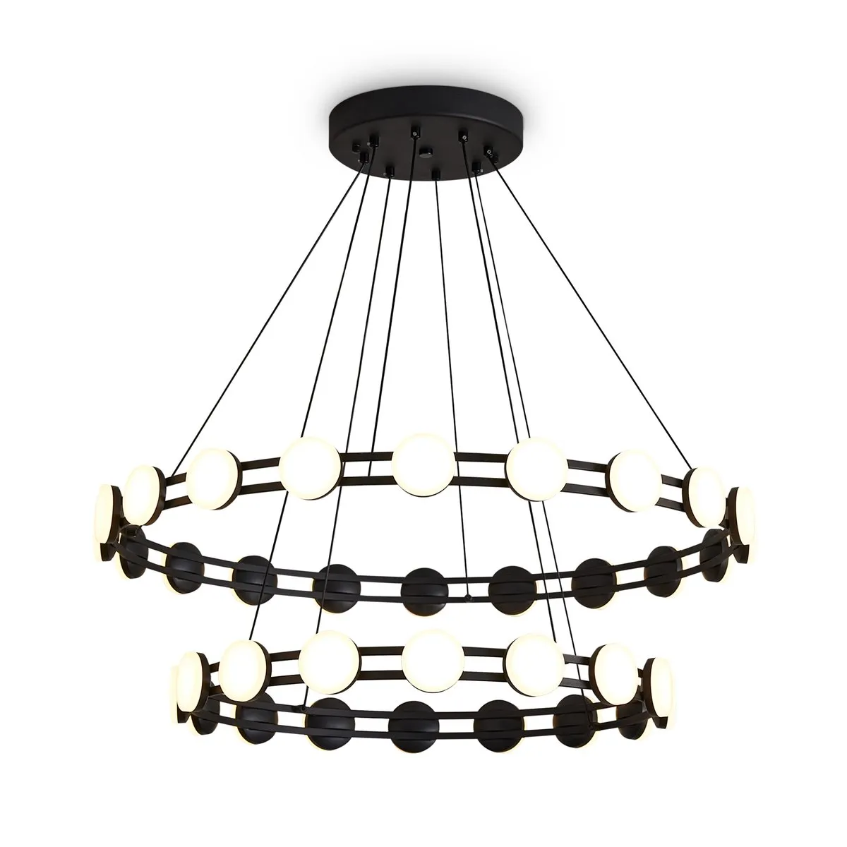 FR6180PL-L70B Подвесной Светильник LED 3000K 120.0° IP 20 Металл, Акрил LED Черный Белый 70Вт
