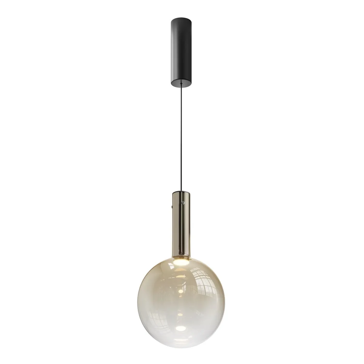 MOD182PL-L6CG3K Подвесной Светильник Modern 3000K 120.0° IP 20 Металл, Стекло LED Черный Коньячный 6Вт