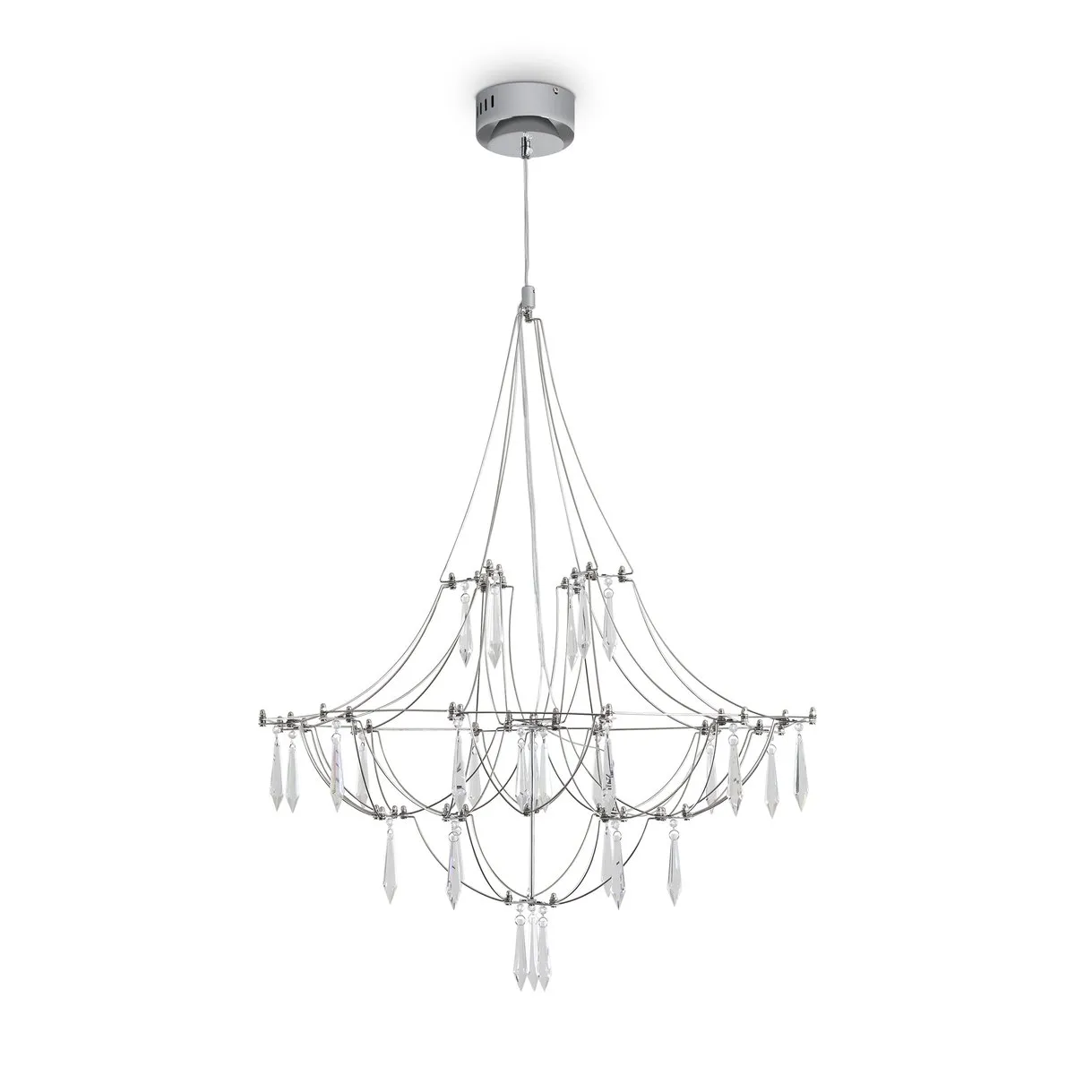 FR6138PL-L21CH Подвесной Светильник LED 3000K 120.0° IP 20 Металл LED Хром Прозрачный 14Вт