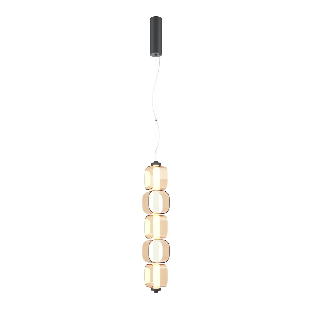 MOD381PL-L30B3K Подвесной Светильник Modern 3000K 360.0° IP 20 Металл, Стекло LED Черный Янтарный 13Вт
