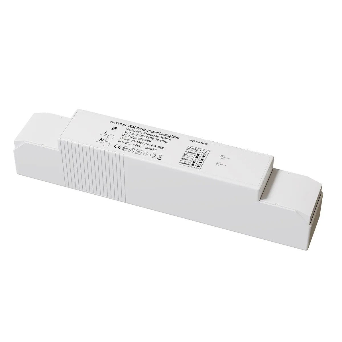 PSL-TR40-750-900mA Светильник TRIAC 0K 36° IP 20 Пластик Белый 38Вт