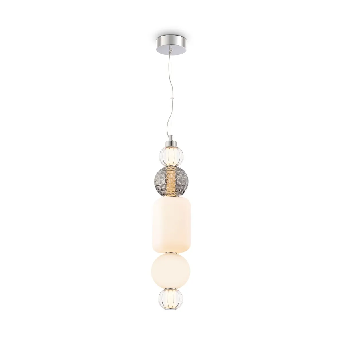 P069PL-L35CH3K Подвесной Светильник Pendant 3000K 360.0° IP 20 Металл, Стекло LED Хром Разноцветный 35Вт