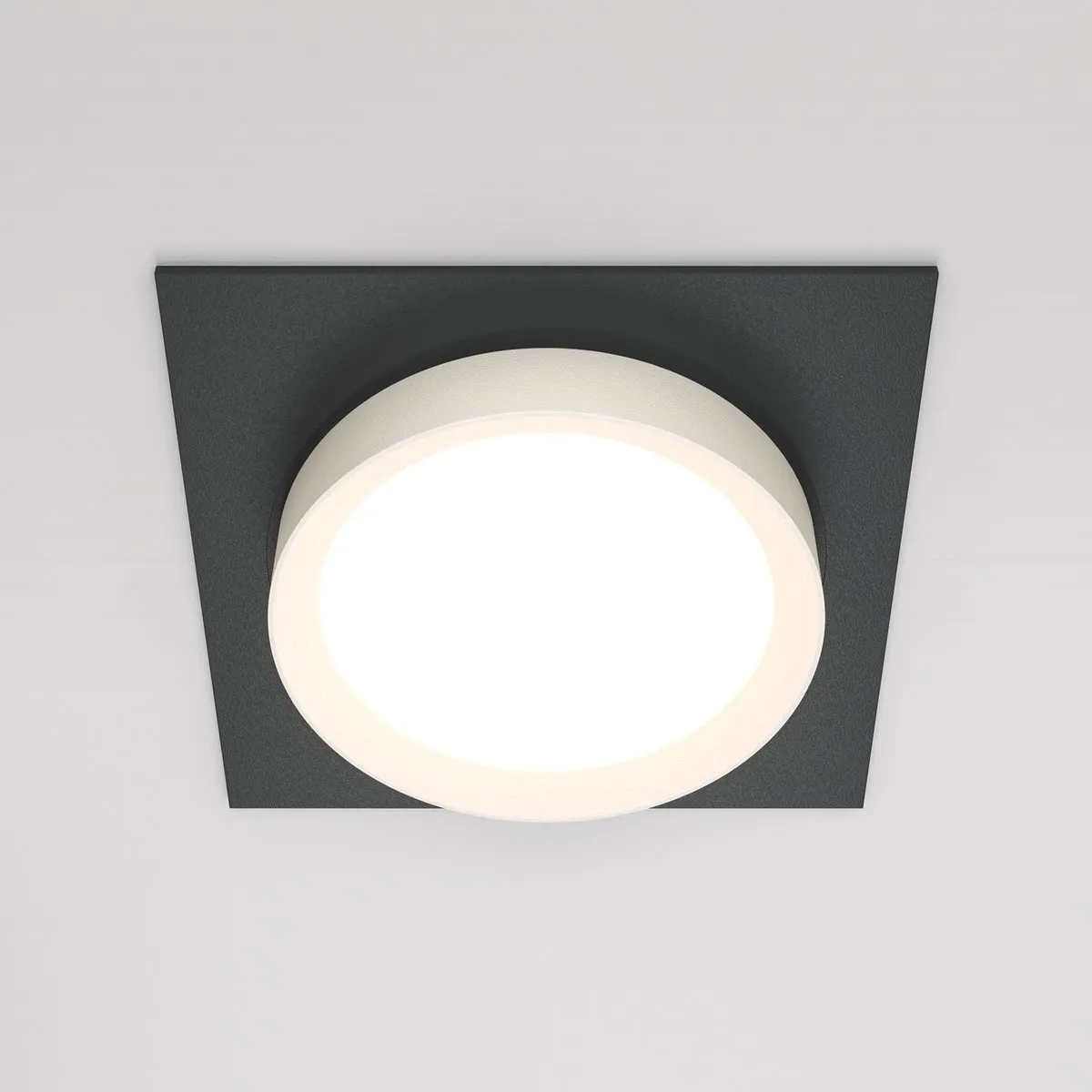 DL086-GX53-SQ-BW Встраиваемый Светильник Downlight 0K 120° IP 20 Алюминий и пластик GX53 Черный 110мм
