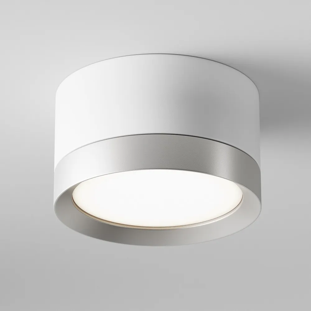 C086CL-GX53-SRD-WS Потолочный Светильник Ceiling 0K 120° IP 20 Алюминий и пластик GX53 Белый с Серебром