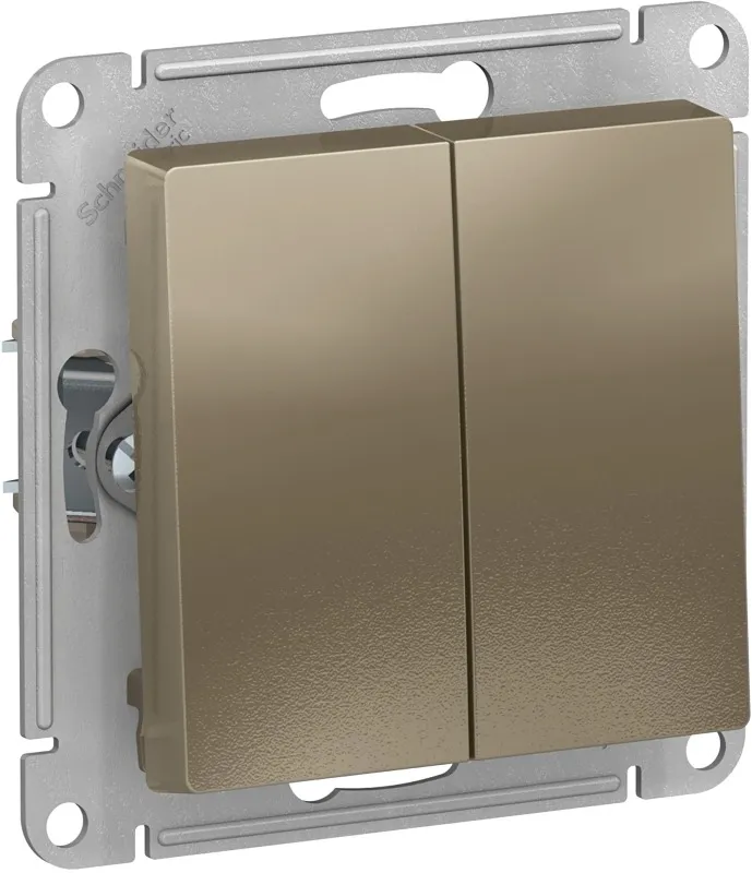 ATN000551 Выключатель AtlasDesign ШАМПАНЬ  2 клавиши