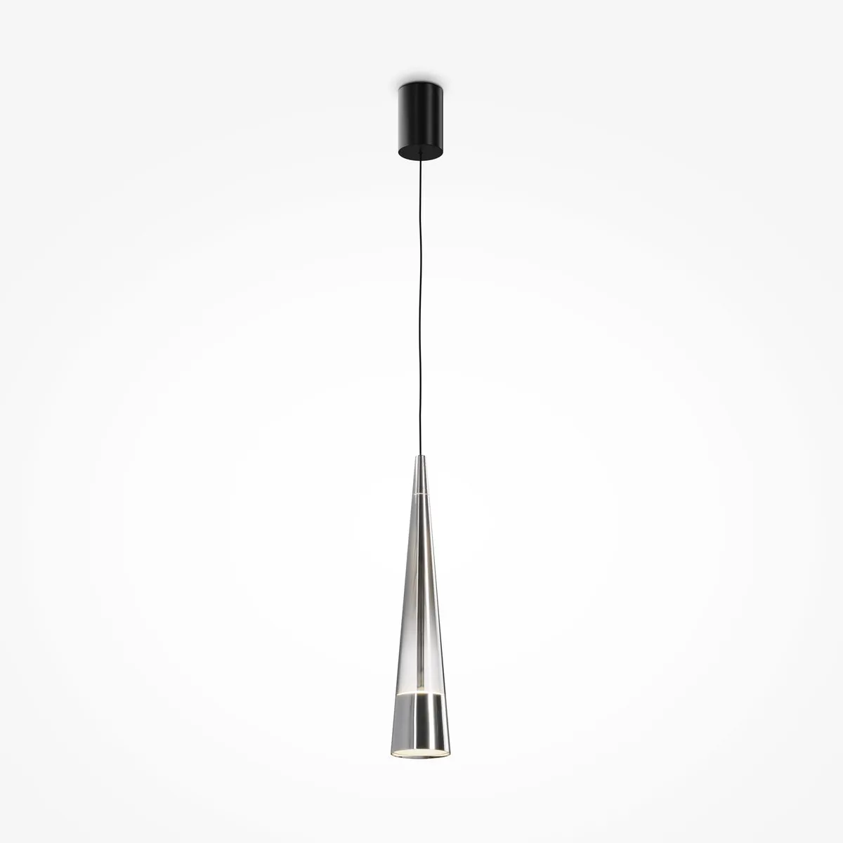 P090PL-L12CH3K Подвесной Светильник Pendant 3000K 120.0° IP 20 Металл, Стекло LED Черный Прозрачный