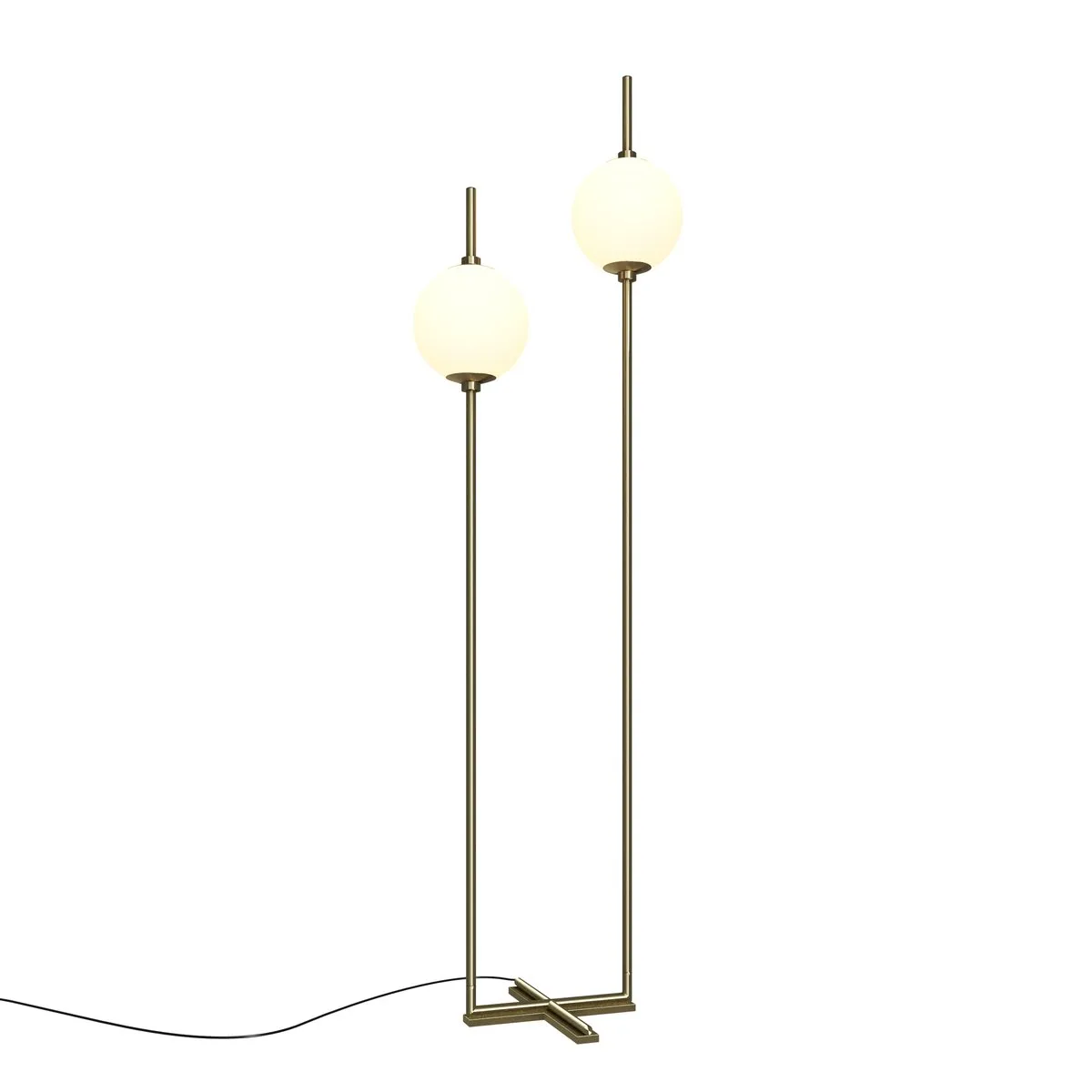 Z020FL-L12BS3K Напольный Светильник Table & Floor 3000K 360.0° IP 20 Металл, Стекло LED Латунь Белый 12Вт