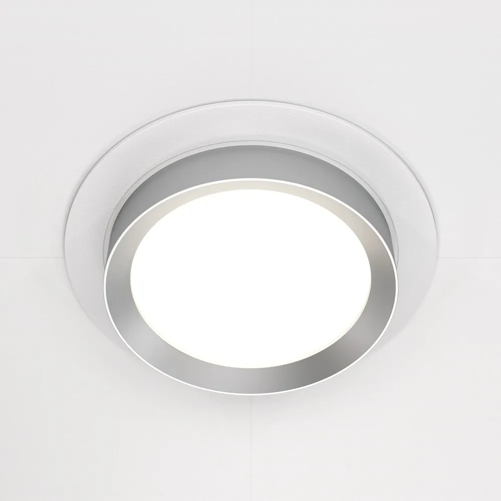 DL086-GX53-RD-WS Встраиваемый Светильник Downlight 0K 120° IP 20 Алюминий и пластик GX53 Белый