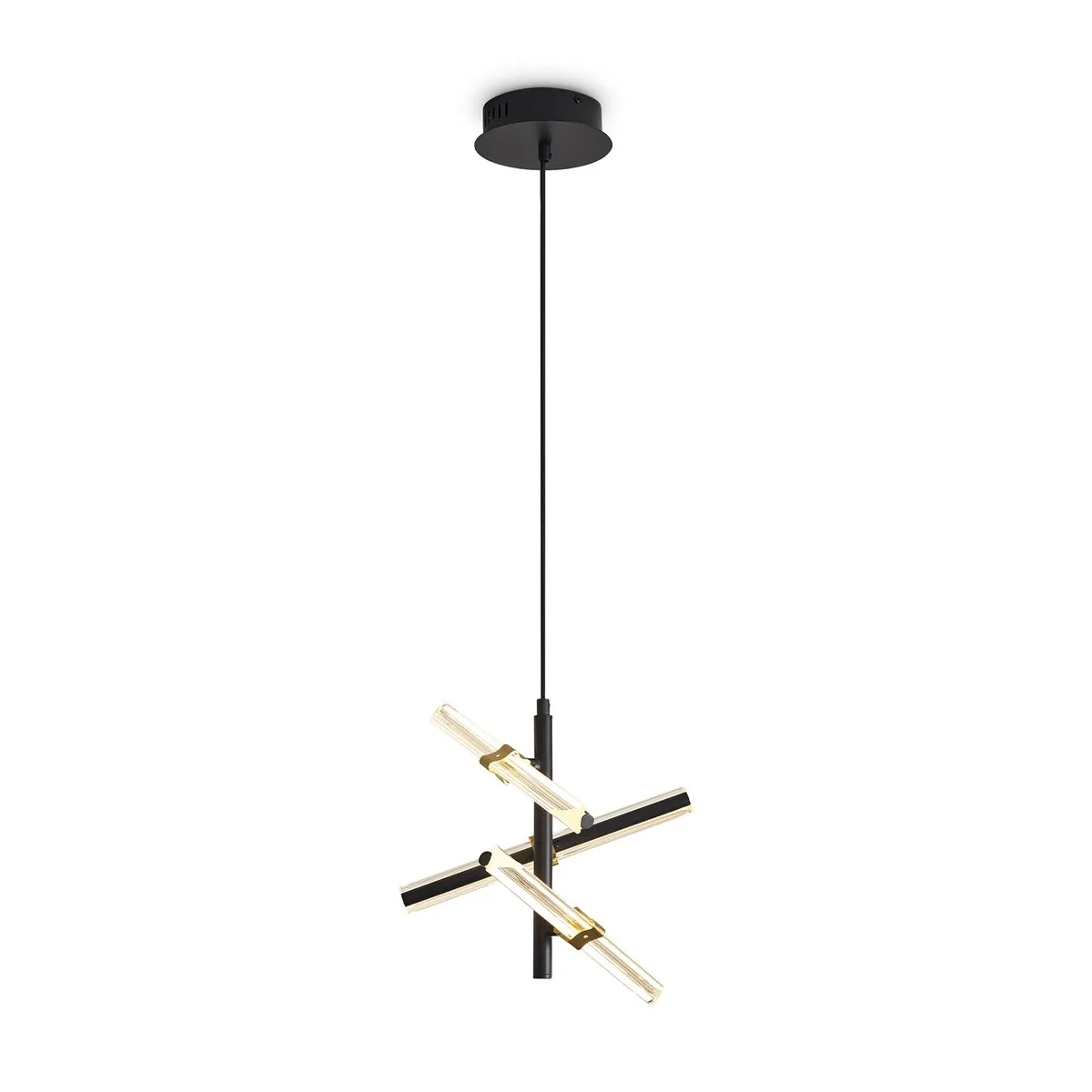 FR5557PL-L14B Подвесной Светильник Modern 2700K 180.0° IP 20 Металл, Стекло LED Черный Прозрачный 15Вт