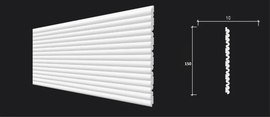 DD933 Декоративная стеновая 3D панель с шип пазом 3000*150*9,7 мм Полистирол DECOR-DIZAYN