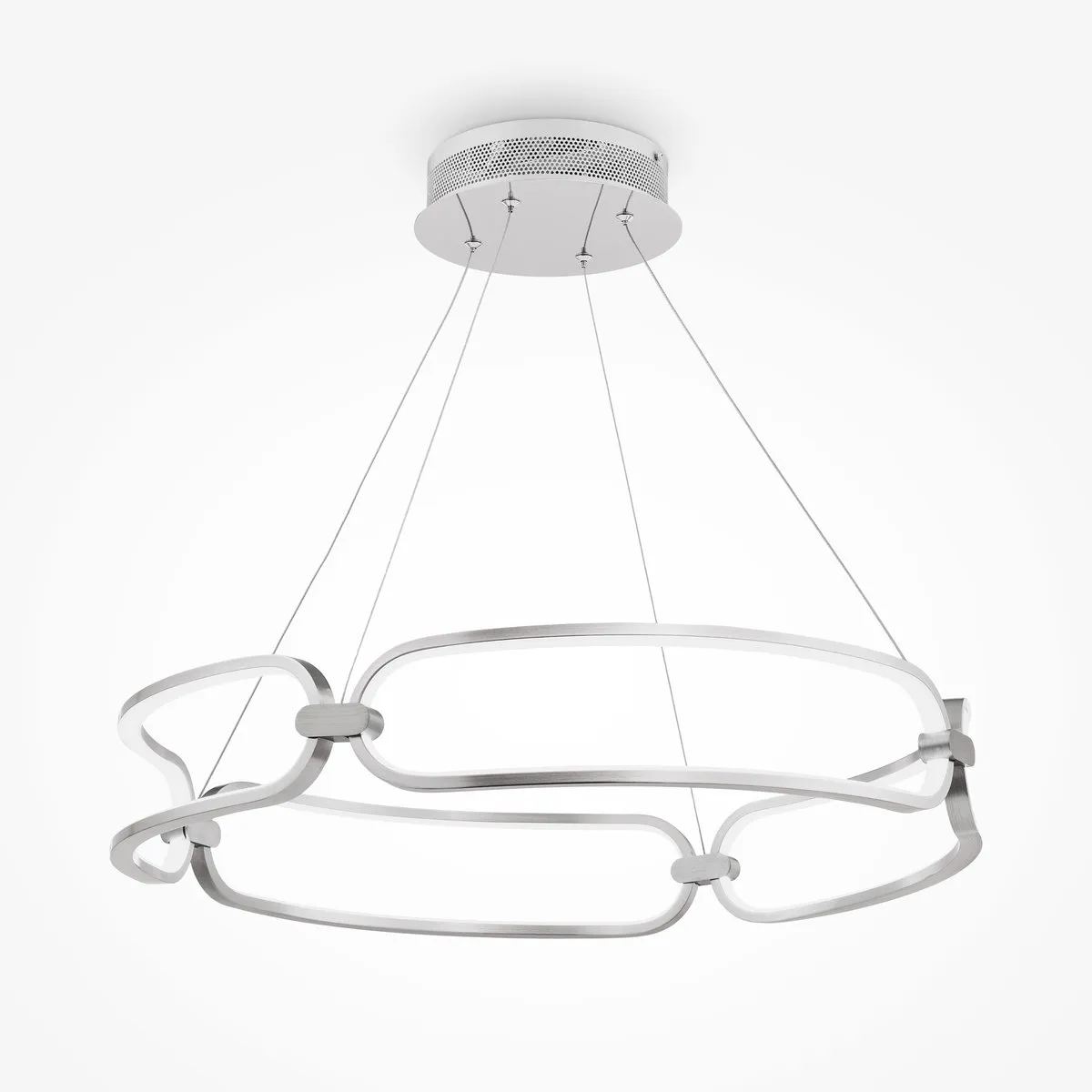MOD017PL-L50N Подвесной Светильник Modern 3000K 120.0° IP 20 Металл, Акрил LED Никель Белый 50Вт