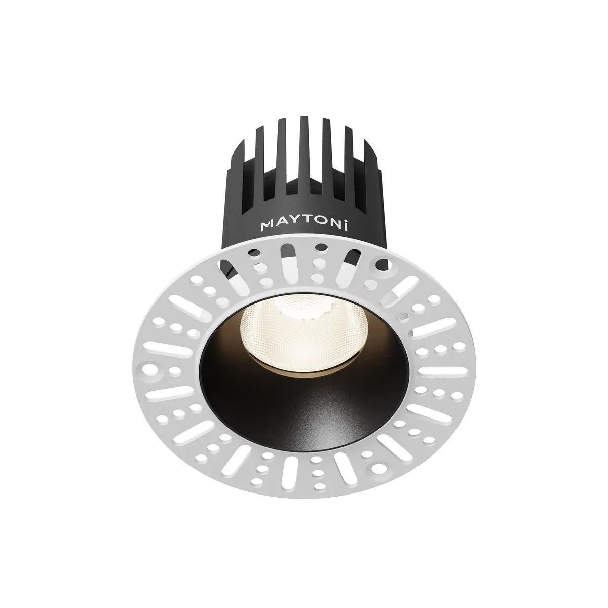 DL121-15W-4K-TRS-B Встраиваемый Светильник Downlight 4000K 50.0° IP 20 Алюминий LED Черный 15Вт