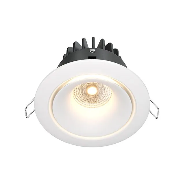 DL031-2-L12W Встраиваемый Светильник Downlight 3000K 60.0° IP 20 Алюминий LED Белый 12Вт