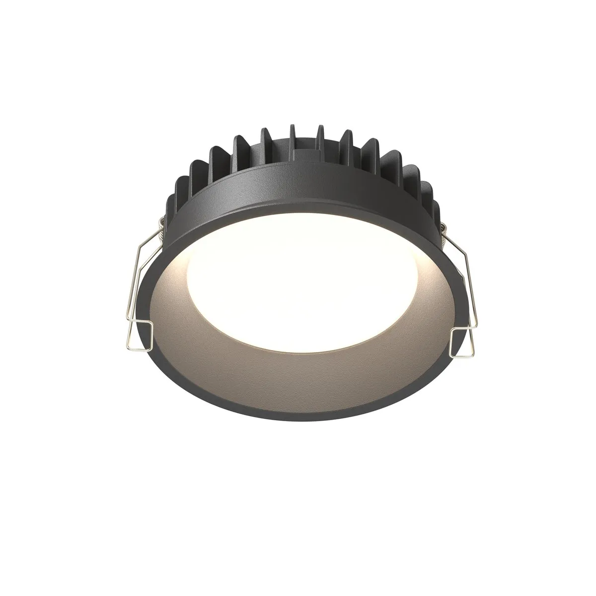 DL055-12W3-4-6K-B Встраиваемый Светильник Downlight 0K 100.0° IP 44 Алюминий и пластик LED Черный 12Вт