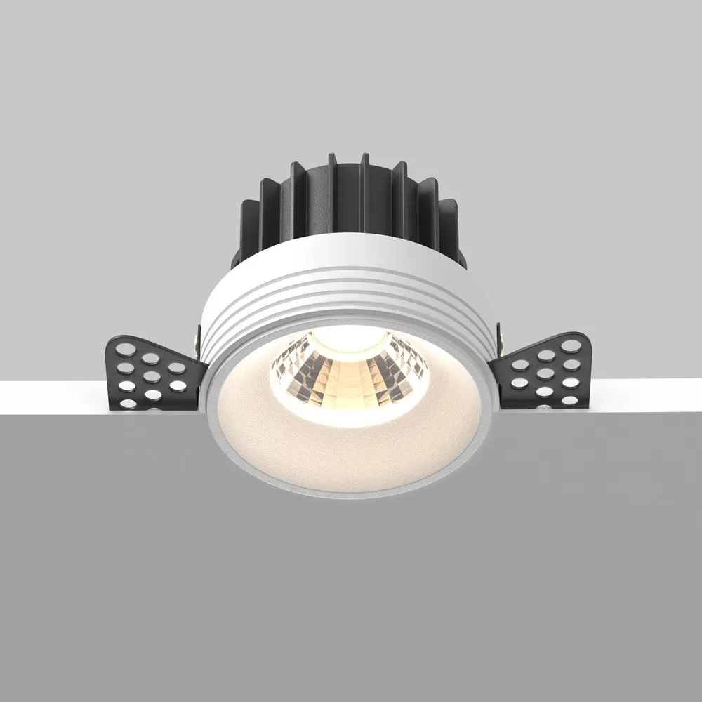 DL058-12W3K-TRS-W Встраиваемый Светильник Downlight 3000K 50.0° IP 20 Алюминий LED Белый 12Вт