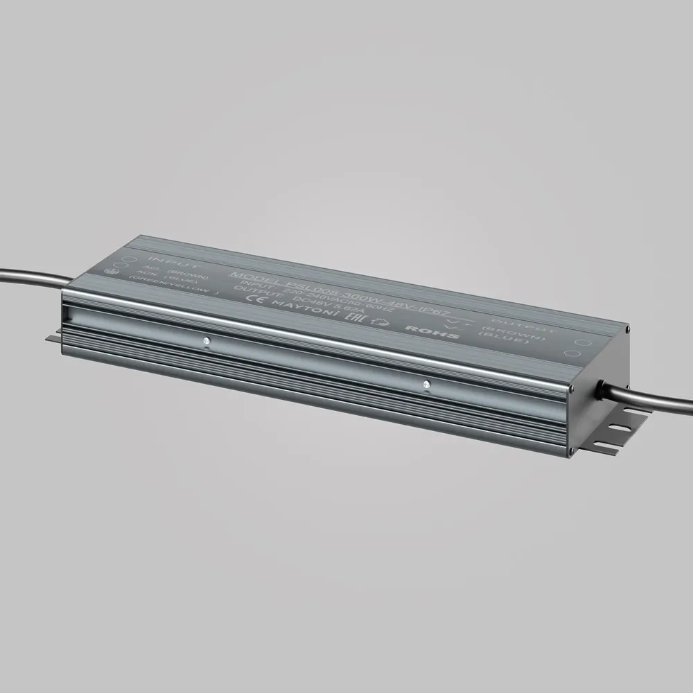 PSL008-300W-48V-IP67 Светильник Блоки питания 48В 0K 120° IP 67 Алюминий Серебро 300Вт