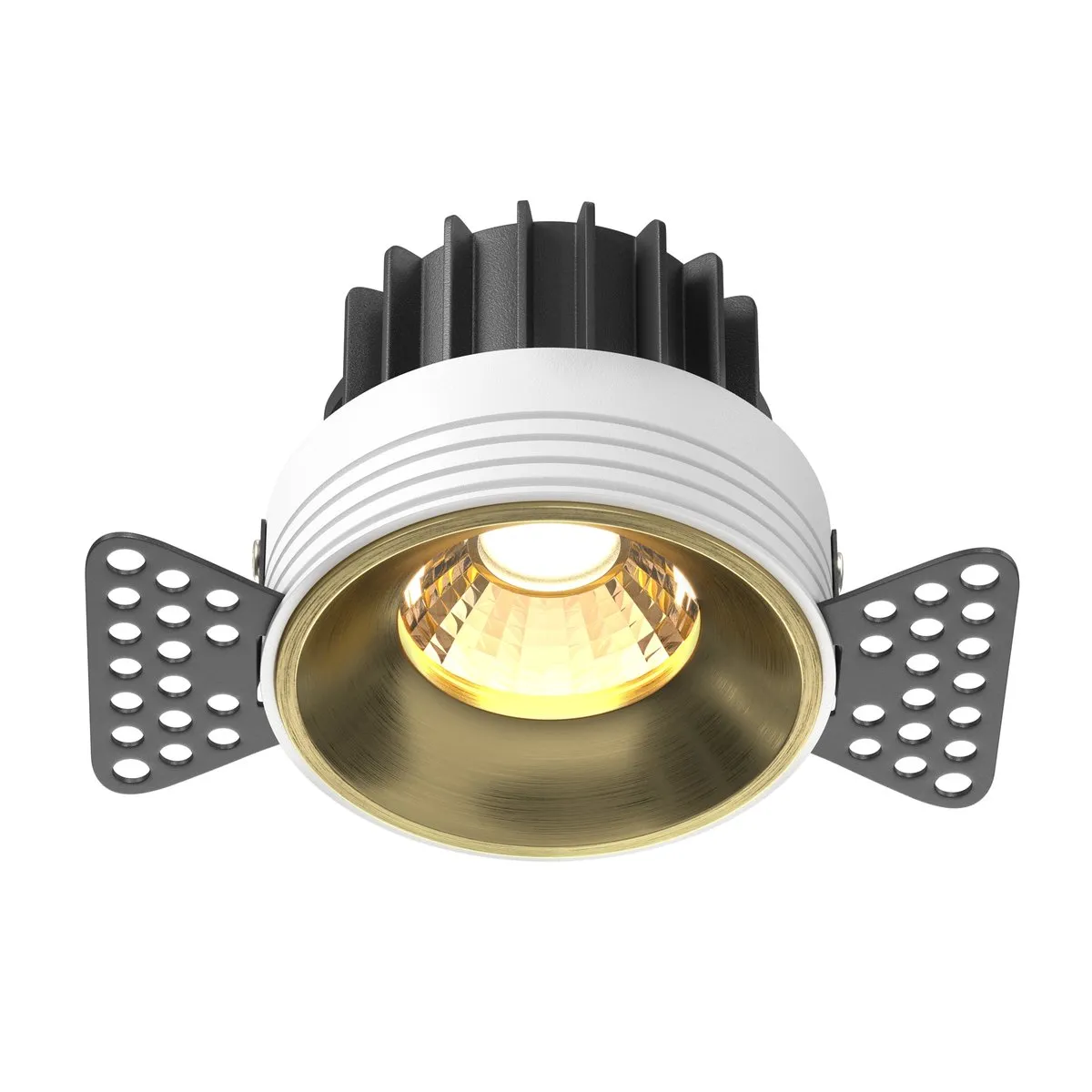 DL058-12W3K-TRS-B Встраиваемый Светильник Downlight 3000K 50.0° IP 20 Алюминий LED Черный 12Вт
