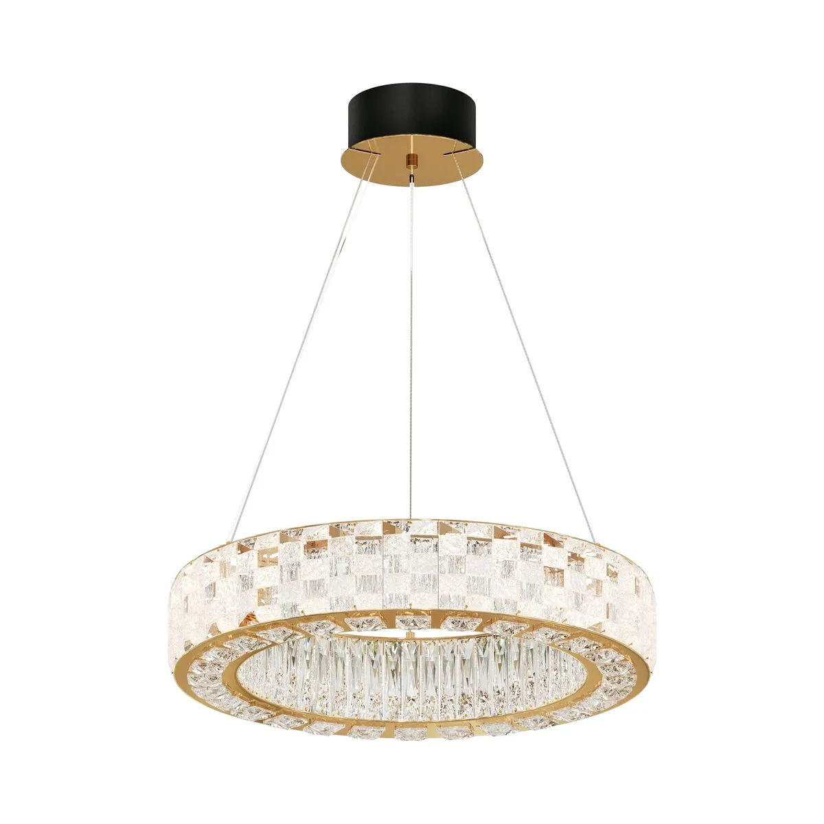 MOD336PL-L120G3K Подвесной Светильник Modern 3000K 120.0° IP 20 Металл, Хрусталь LED Золото Прозрачный 40Вт
