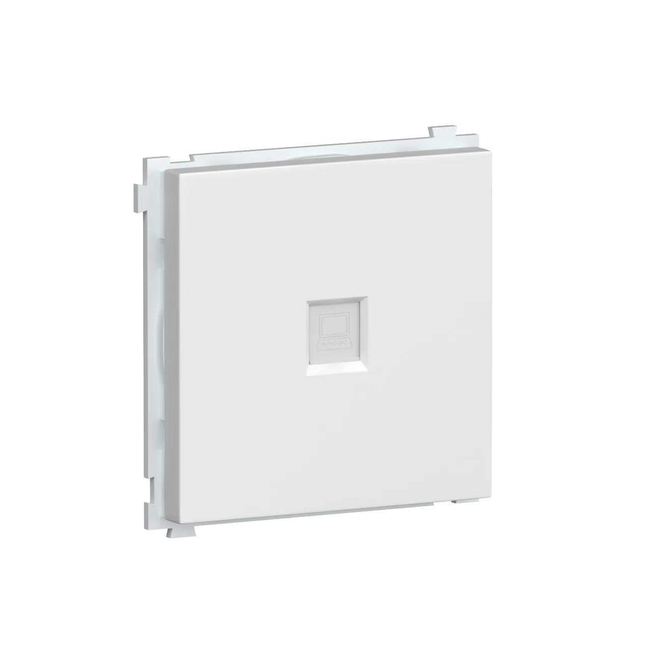 DA16300-DA83933 Розетка RJ45 cat.6 с белым центральным выводом, матовый белый Donel R98