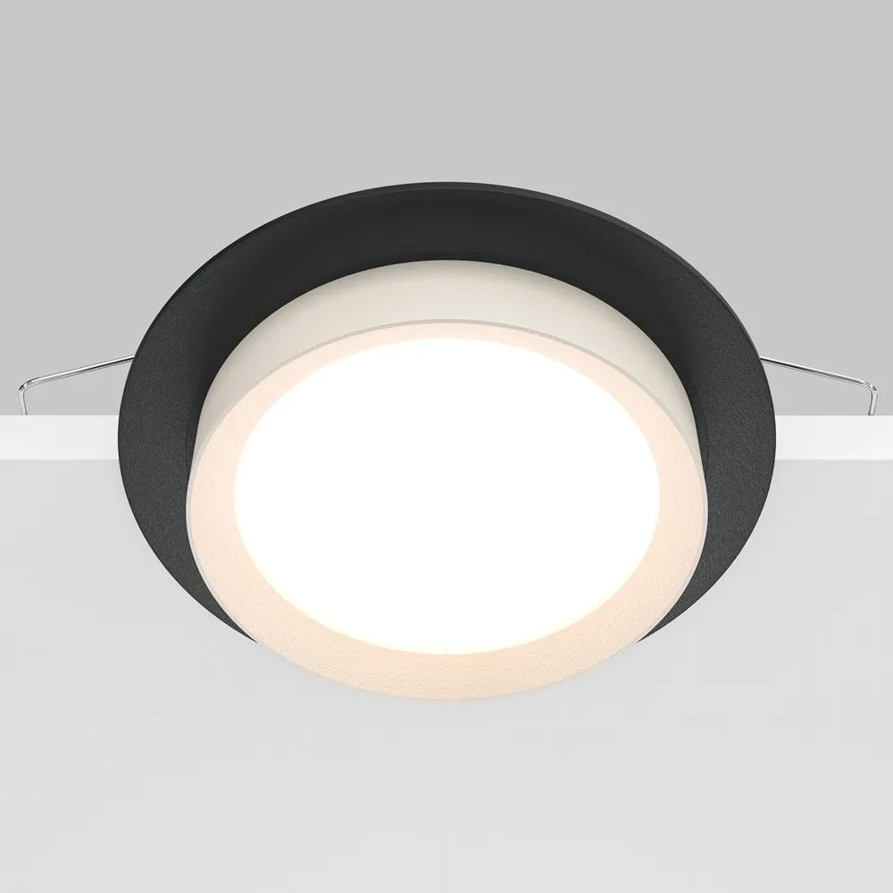 DL086-GX53-RD-BW Встраиваемый Светильник Downlight 0K 120° IP 20 Алюминий и пластик GX53 Черный