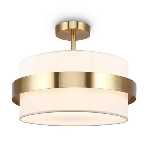 FR5367CL-03BS Потолочный Светильник Modern 0K IP 20 Металл, Ткань E14 Латунь Белый 40Вт