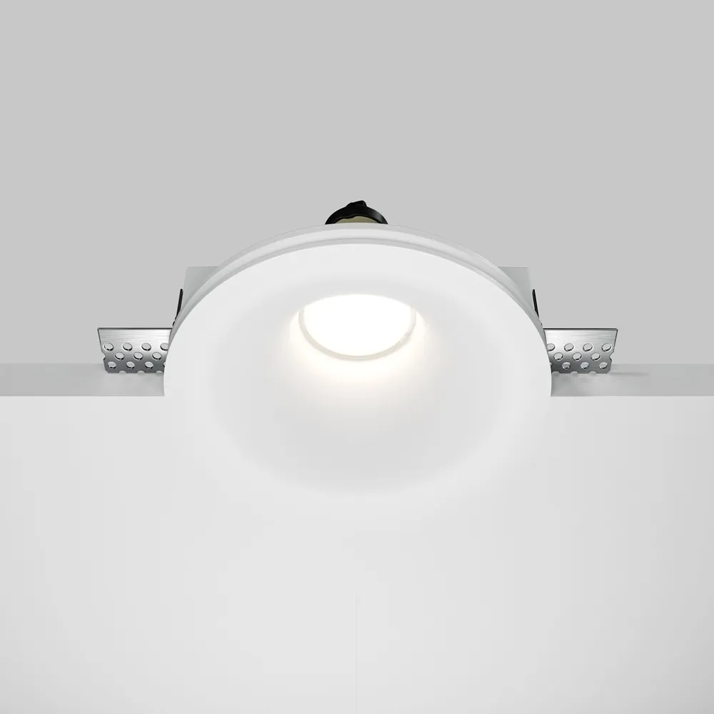 DL002-1-01-W-1 Встраиваемый Светильник Downlight 0K 120° IP 20 Гипс GU10 Белый