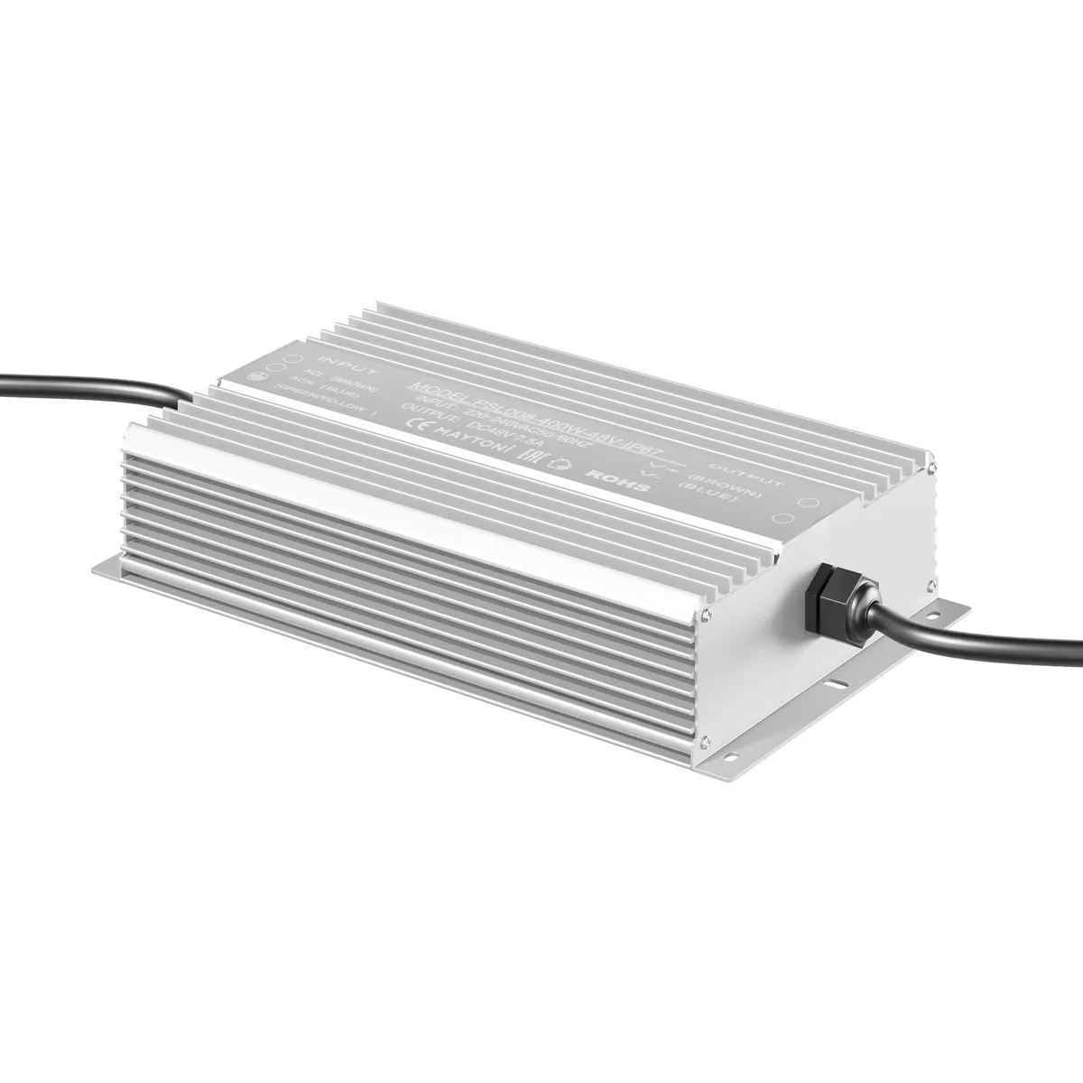 PSL008-400W-48V-IP67 Светильник Блоки питания 48В 0K 120° IP 67 Алюминий Серебро 400Вт