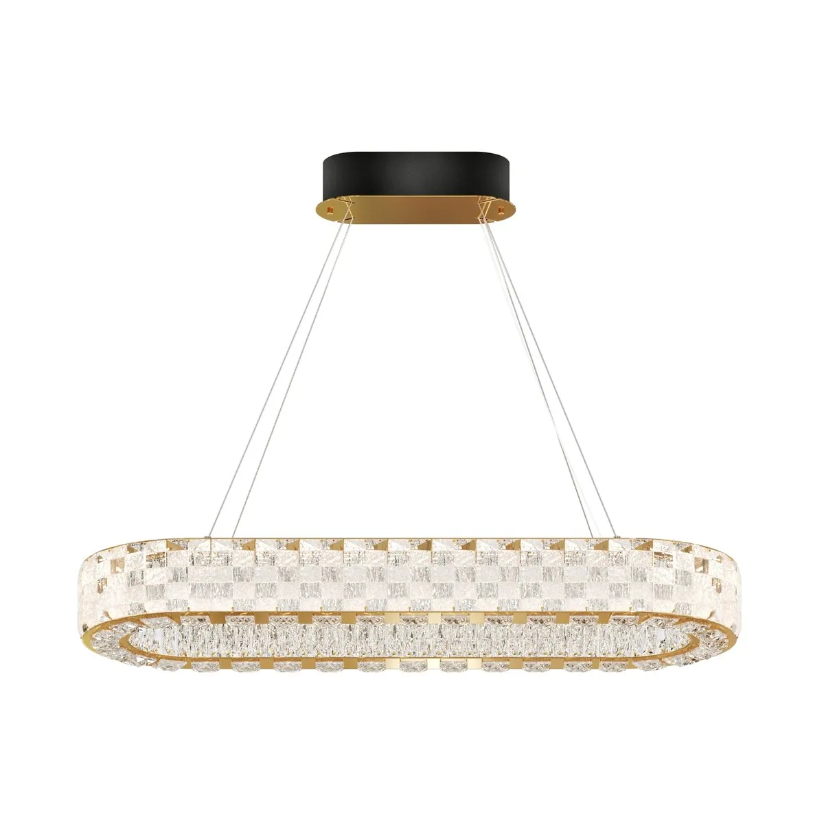 MOD336PL-L130G3K Подвесной Светильник Modern 3000K 120.0° IP 20 Металл, Хрусталь LED Золото Прозрачный 56Вт