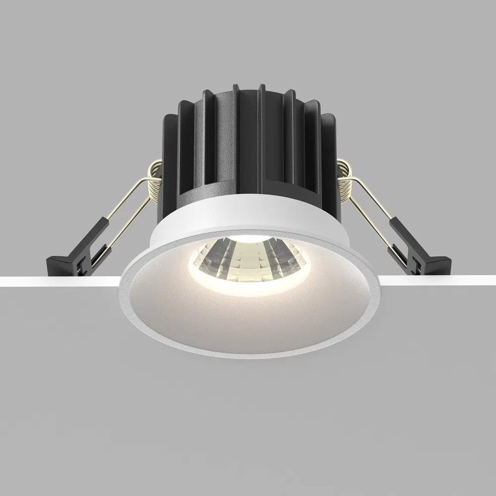 DL058-12W4K-W Встраиваемый Светильник Downlight 4000K 50.0° IP 20 Алюминий LED Белый 12Вт