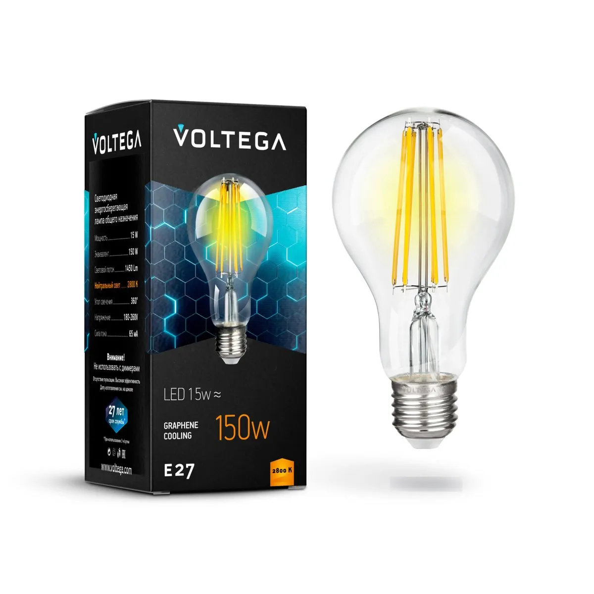 7104 Светильник Crystal 2800K 360.0° Стекло E27 Прозрачный 15Вт