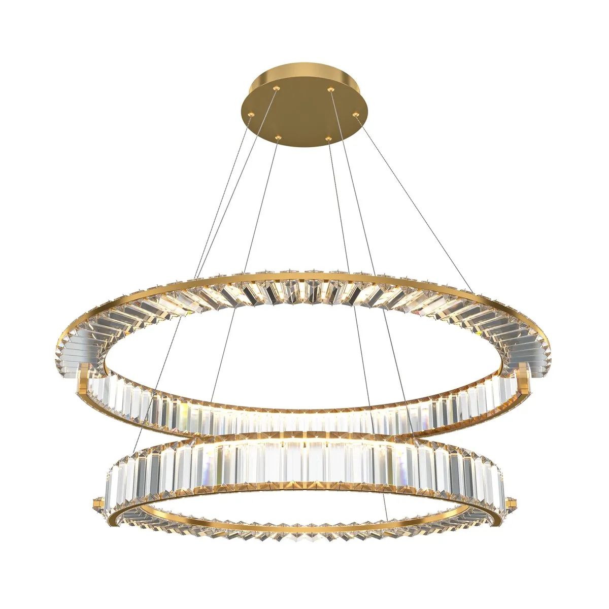 P097PL-L90BS3K Подвесной Светильник Pendant 3000K 180.0° IP 20 Металл, Хрусталь LED Латунь Прозрачный 90Вт