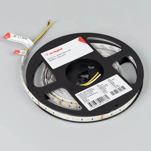 Светодиодная лента UL-A140-10mm 24V Day-MIX (20 W/m, IP20, 5m) (Arlight, Изменяемая ЦТ) 052835