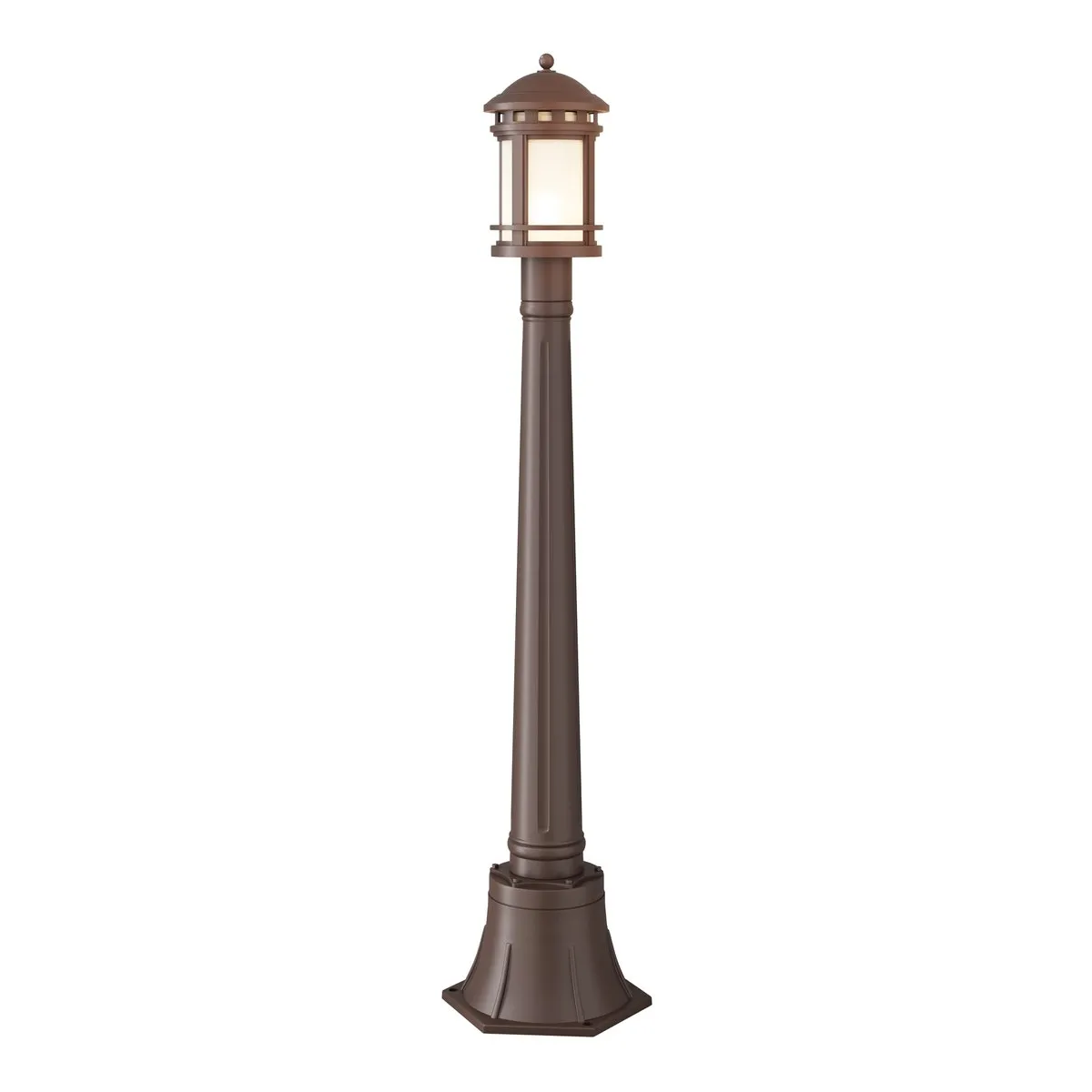 O031FL-01BR Светильник Outdoor 0K 360.0° IP 44 Алюминий, Стекло и Металл E27 Коричневый