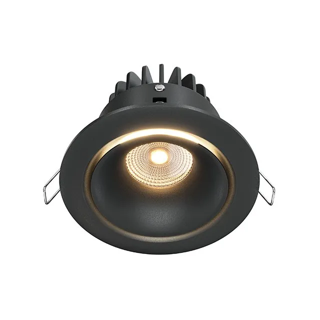 DL031-L12W3K-D-B Встраиваемый Светильник Downlight 3000K 60.0° IP 20 Алюминий LED Черный 12Вт