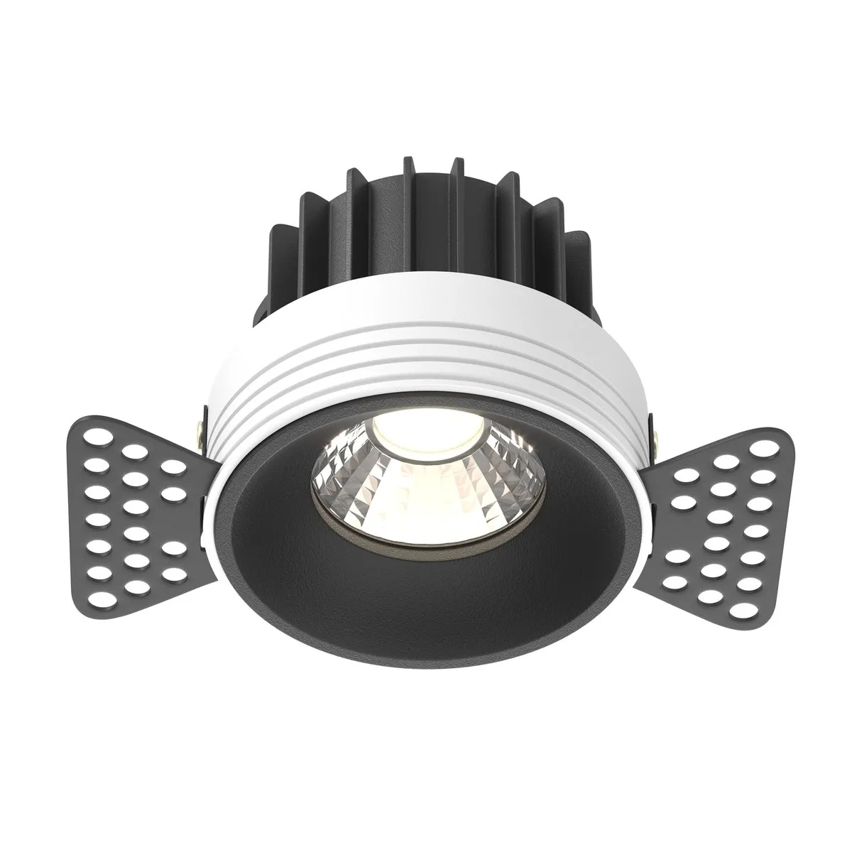 DL058-12W4K-TRS-B Встраиваемый Светильник Downlight 4000K 50.0° IP 20 Алюминий LED Черный 12Вт