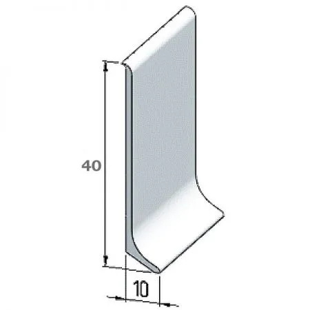 ART-PLINTUS J  плинтус накладной 10*40*3000 мм анод. серебро (AL)