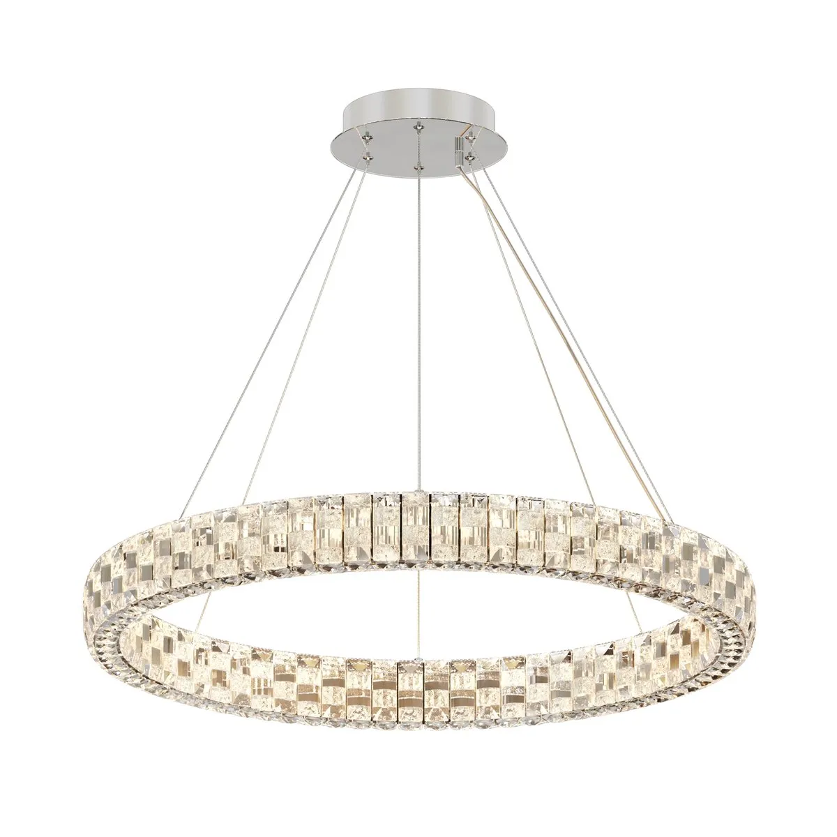 MOD335PL-L40CH3K Подвесной Светильник Modern 3000K 120.0° IP 20 Металл, Хрусталь LED Хром Прозрачный 40Вт
