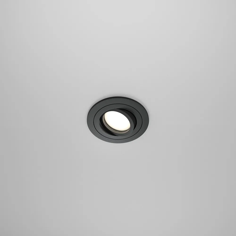 DL023-2-01B Встраиваемый Светильник Downlight 0K IP 20 Алюминий GU10 Черный