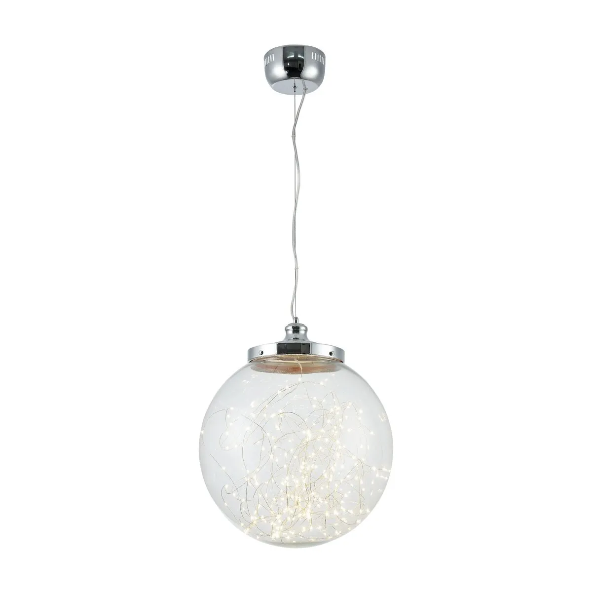 FR6157-PL-24W-TR Подвесной Светильник LED 3000K 120.0° IP 20 Металл, Стекло LED Хром Прозрачный 15Вт