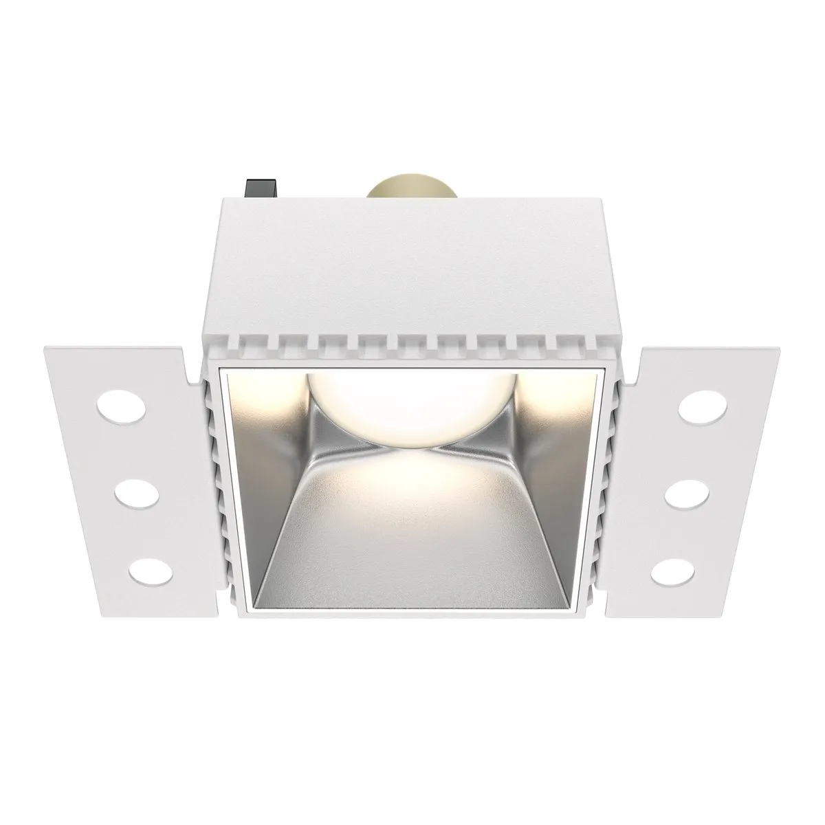 DL051-01-GU10-SQ-WS Встраиваемый Светильник Downlight 0K 120° IP 20 Алюминий и пластик GU10 Белый 130мм