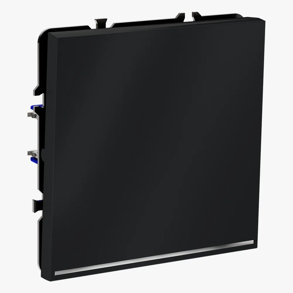 VLS010207 Выключатель встраиваемый VOLTUM S70 одноклавишный с подсветкой 10А, (графит)