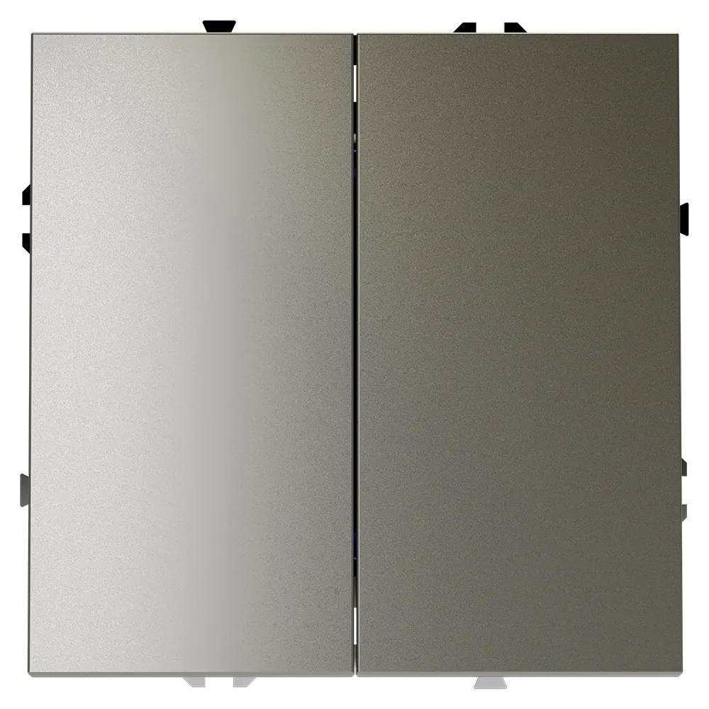 VLS020104  Выключатель встраиваемый VOLTUM S70 двухклавишный 10А, (шелк)