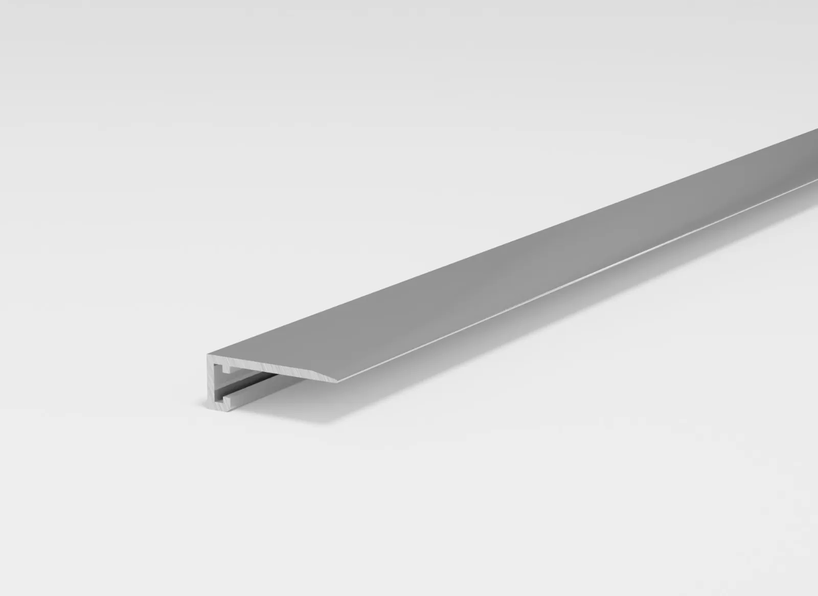 ART-MICRO Г CLASSIC beveled микроплинтус щелевой 16*6*2000 мм серебро