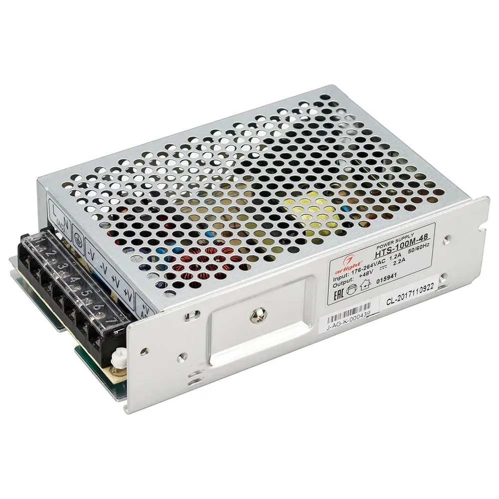 Блок питания HTS-100M-48 (48V, 2.2A, 100W) 015941 (Arlight, IP20 Сетка, 3 года)
