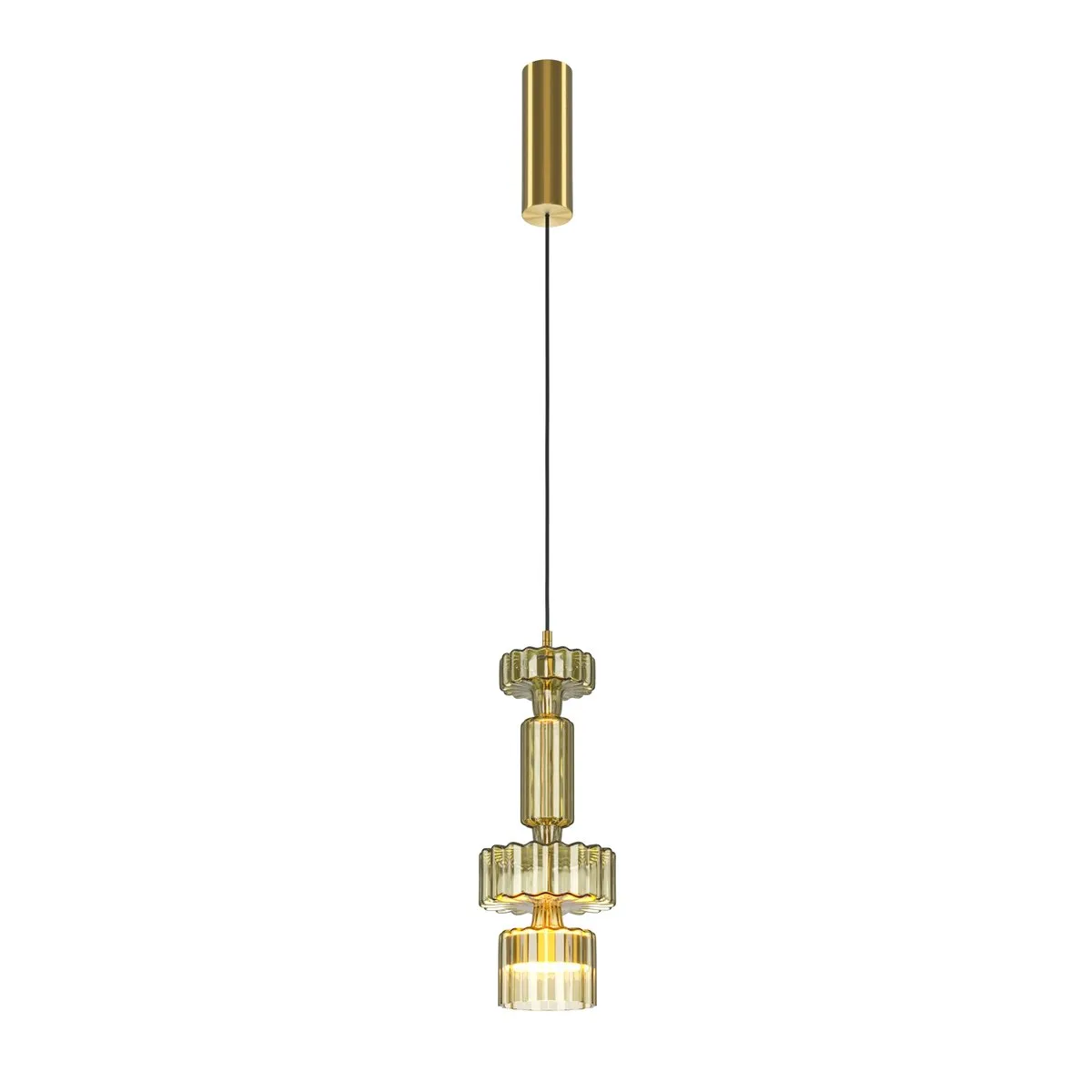 MOD253PL-L18BS3K2 Подвесной Светильник Modern 3000K 120.0° IP 20 Металл, Стекло LED Латунь Коньячный