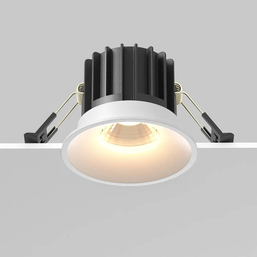 DL058-12W3K-W Встраиваемый Светильник Downlight 3000K 50.0° IP 20 Алюминий LED Белый 12Вт