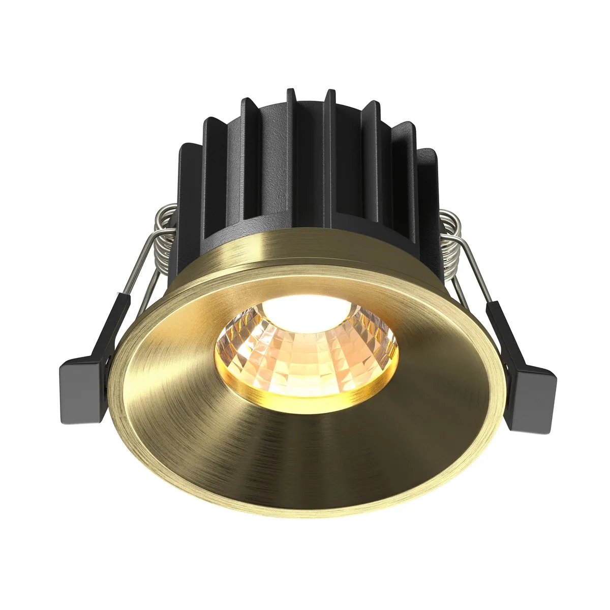 DL058-12W3K-BS Встраиваемый Светильник Downlight 3000K 50.0° IP 20 Алюминий LED Латунь 12Вт
