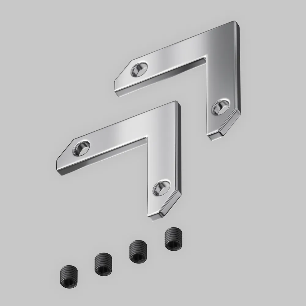 TRA034CL-MP-1 Комплект уголков 90° горизонтальных (2 соединителя + 4 винта) для профиля в натяжной потолок